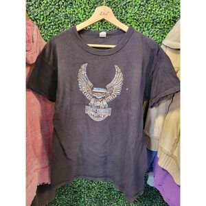 vtg 80s MIAMI HARLEY DAVIDSON Tee medium // faded biker motorcycle sturgis rally